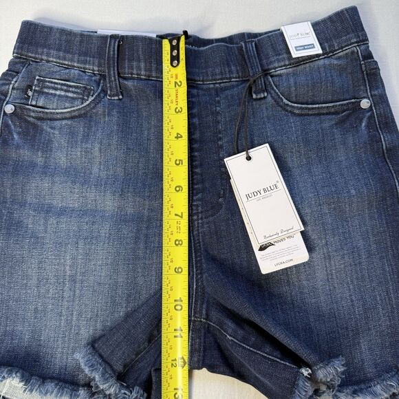 Judy Blue Pull On Shorts Medium Dolphin Hem Elastic High Waist Stretch JB150199 - Picture 6 of 13